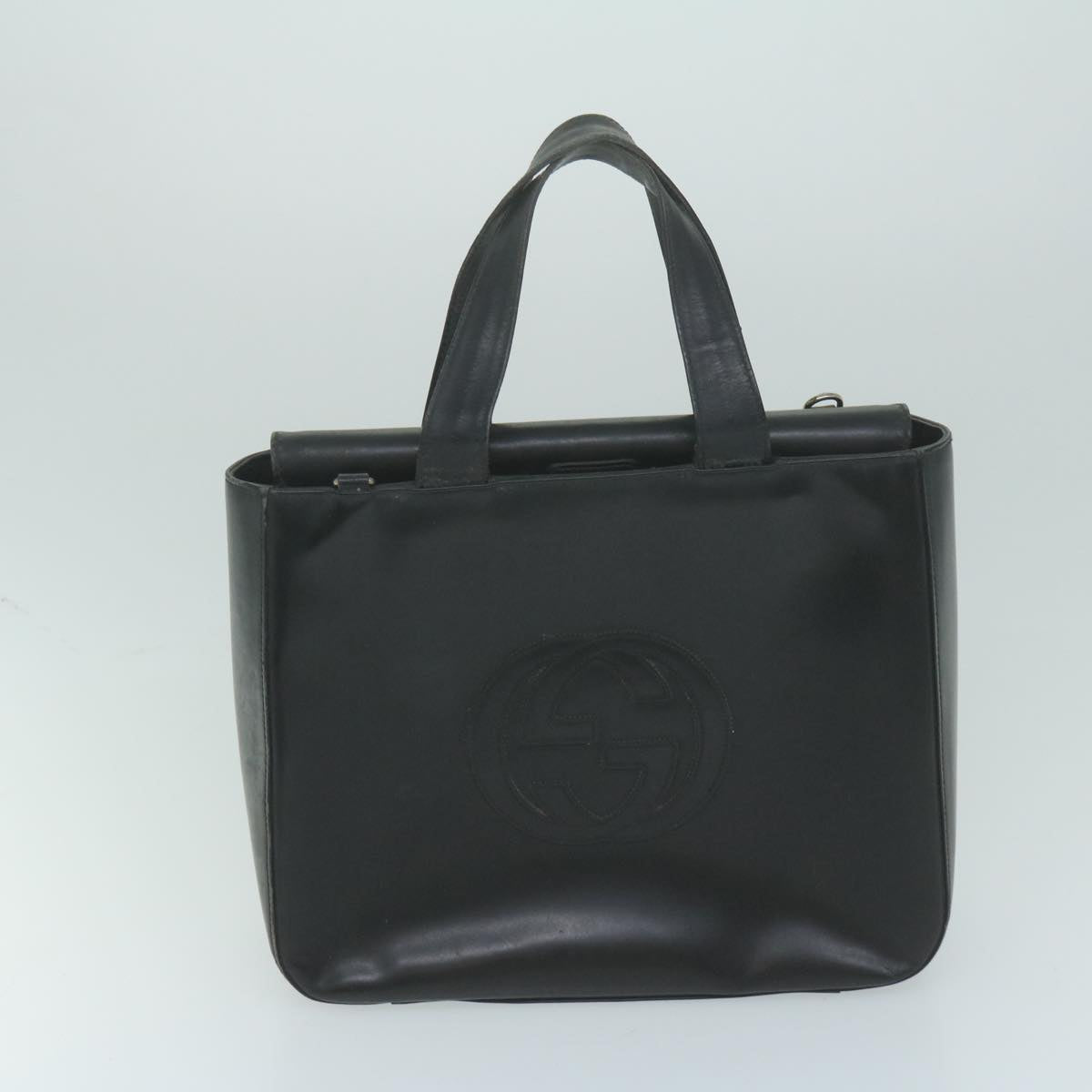 GUCCI Shoulder Bag Leather 2Set Black  bs11513