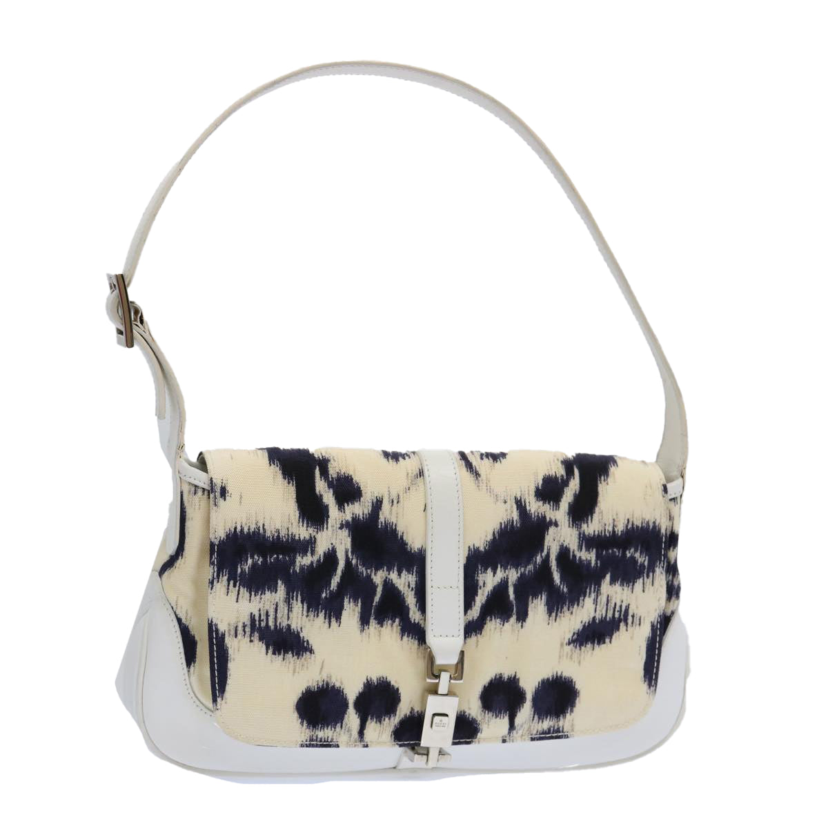 GUCCI Jackie Shoulder Bag Canvas White  bs11537