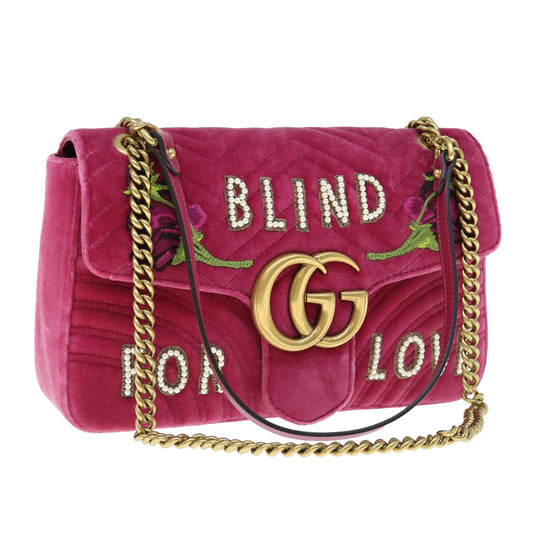 GUCCI Shoulder Bag Velor Pink 443496  bs11601