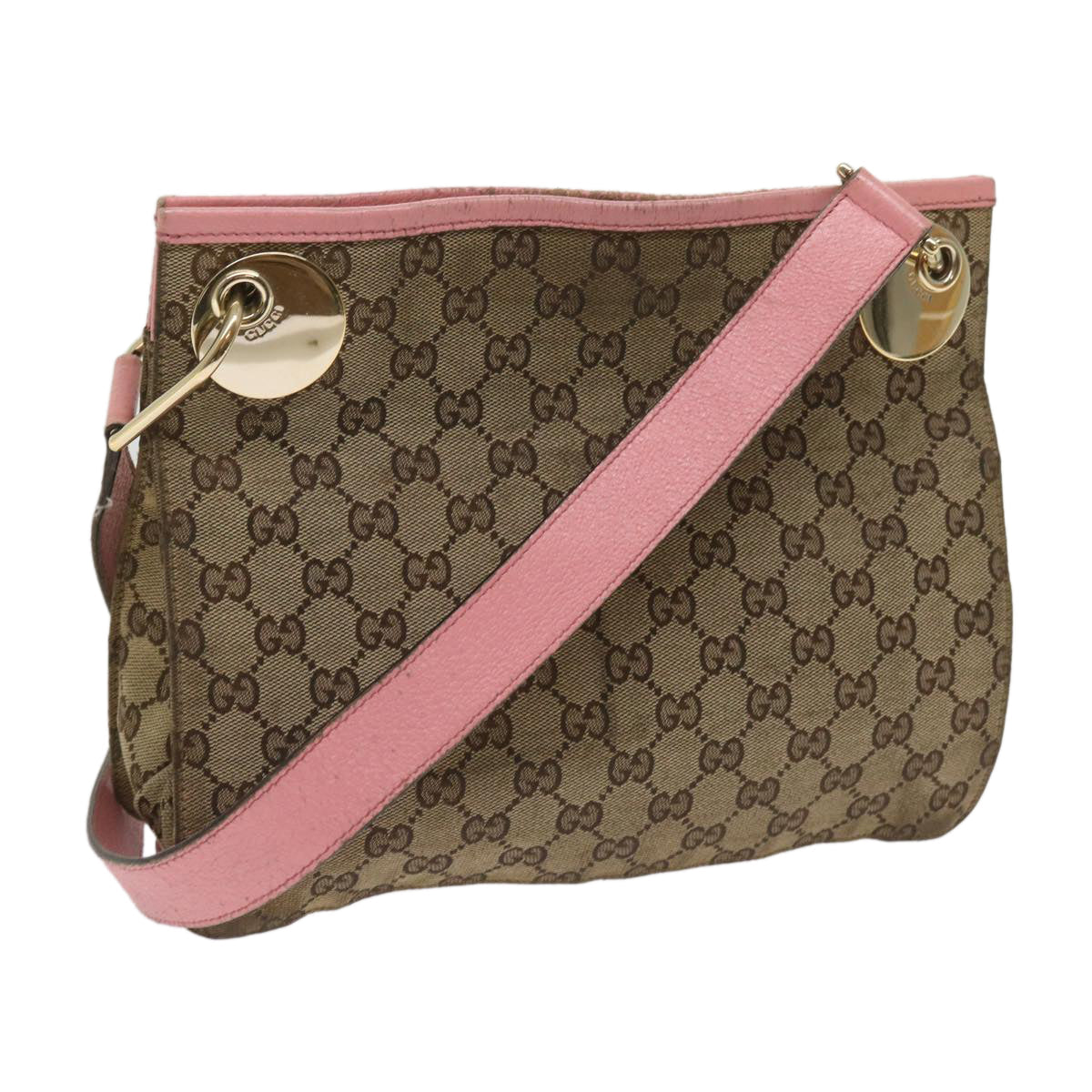 GUCCI GG Canvas Shoulder Bag Beige  bs11628