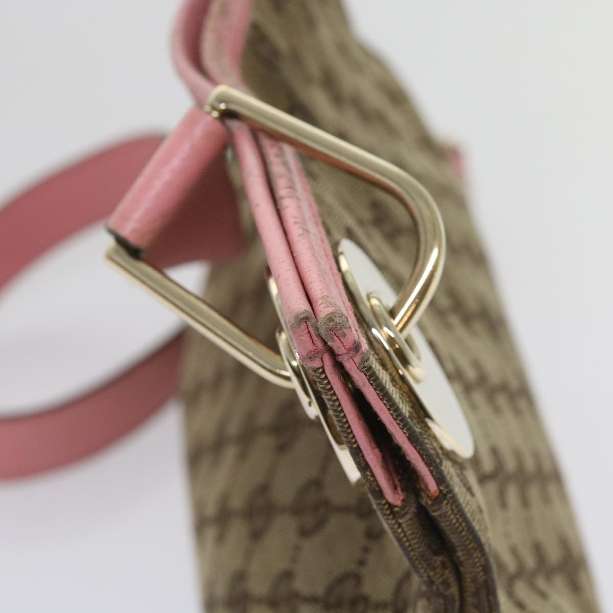 GUCCI GG Canvas Shoulder Bag Beige  bs11628
