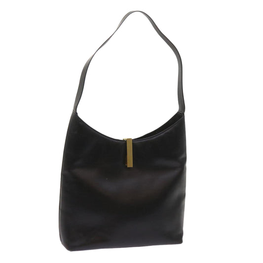 GUCCI Shoulder Bag Leather Black  bs11706