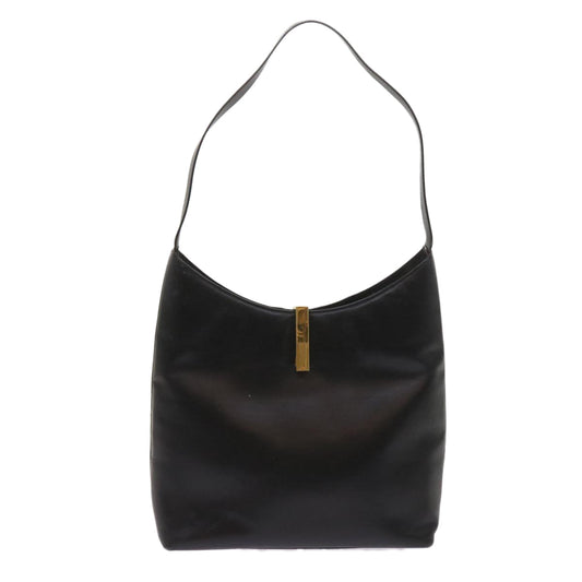 GUCCI Shoulder Bag Leather Black  bs11706
