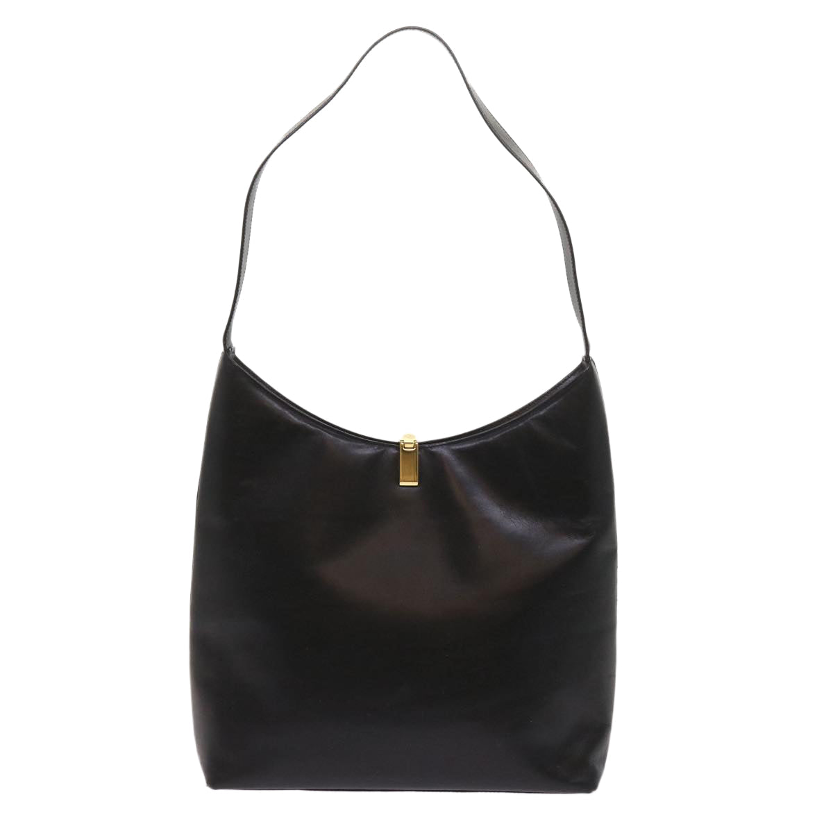 GUCCI Shoulder Bag Leather Black  bs11706