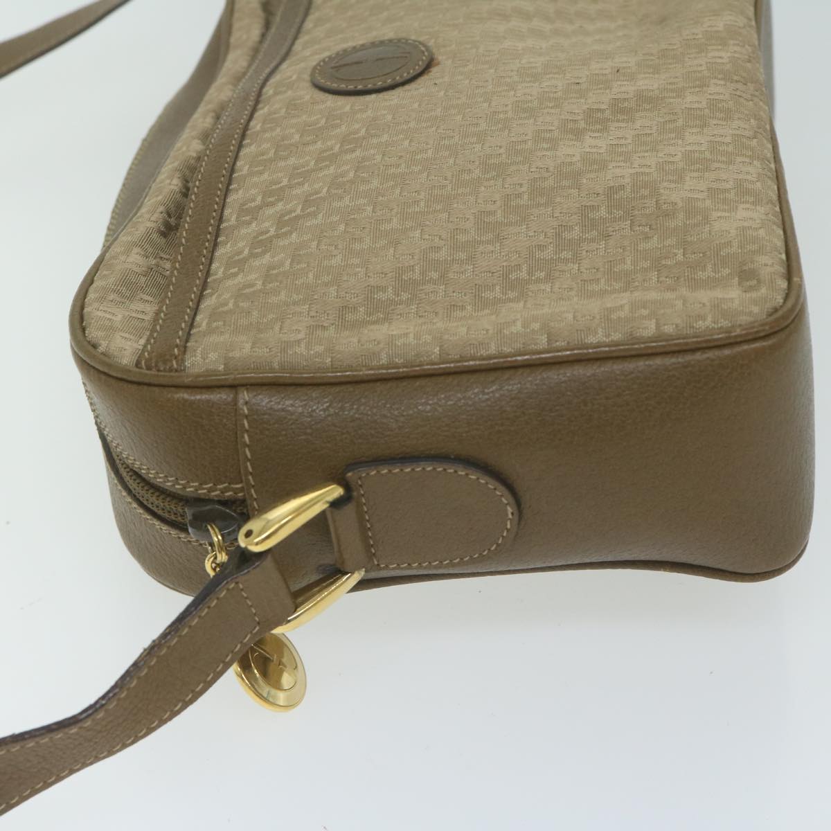 GUCCI Shoulder Bag Canvas Beige Brown  bs11707