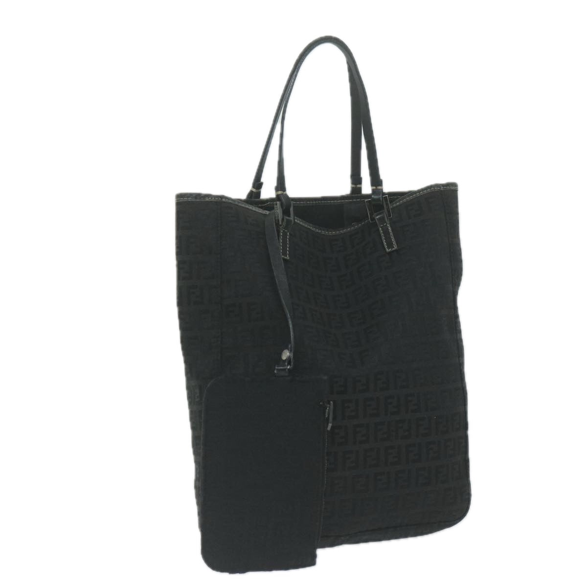 Luxury FendiZucchino Canvas Tote Bag Blackbs11778