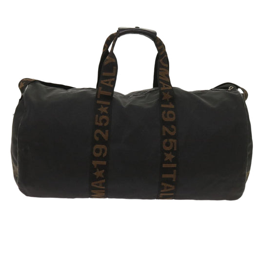 Luxury FendiBoston Bag Canvas 2way Blackbs11779