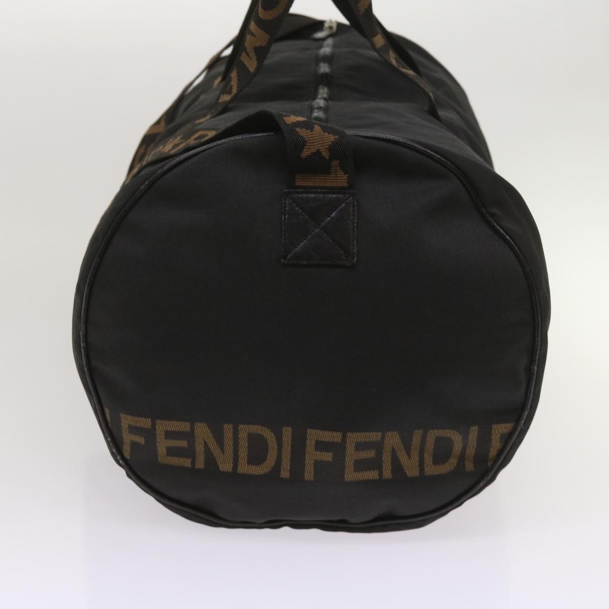 Luxury FendiBoston Bag Canvas 2way Blackbs11779