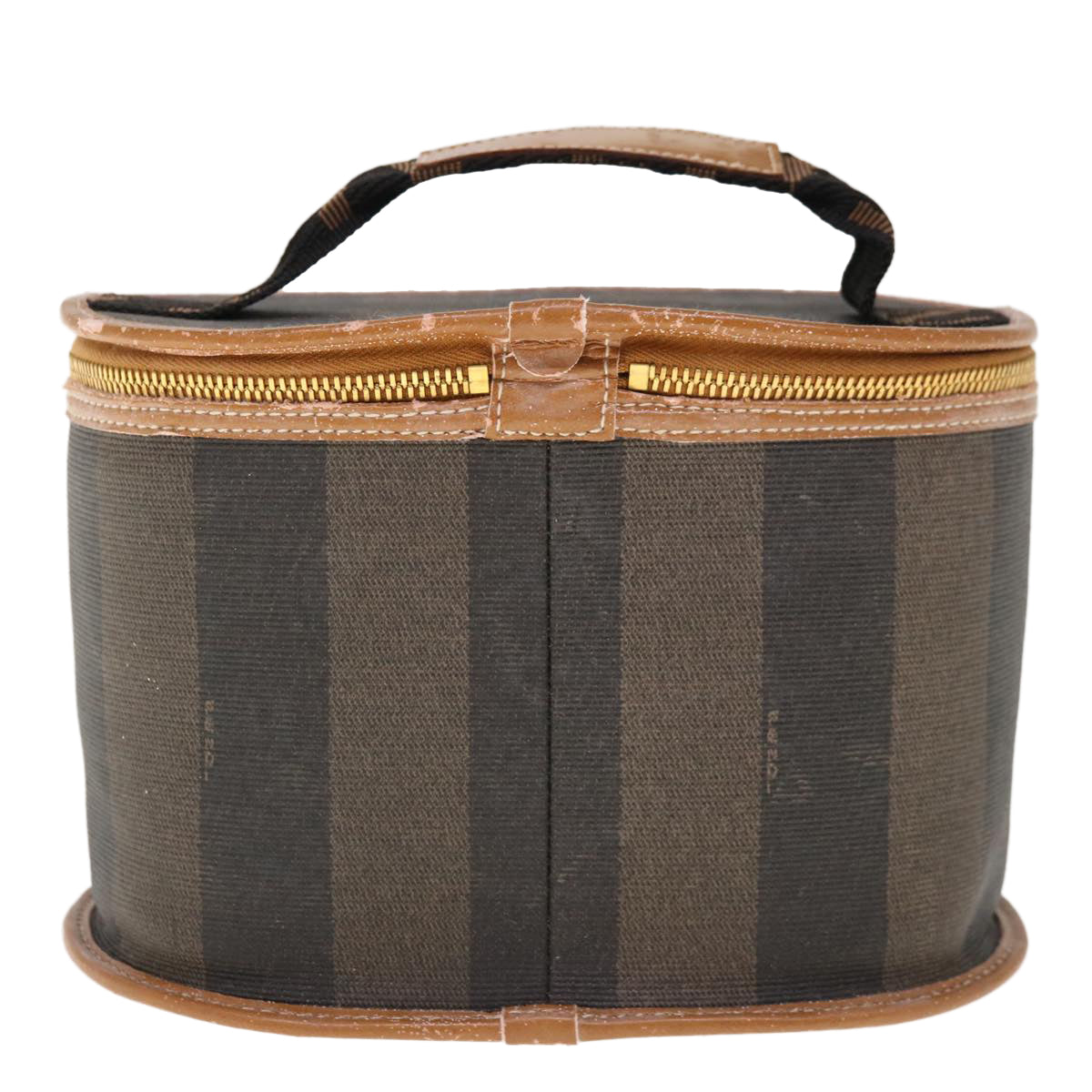 Luxury FendiPecan Canvas Vanity Cosmetic Pouch Black Brownbs11794