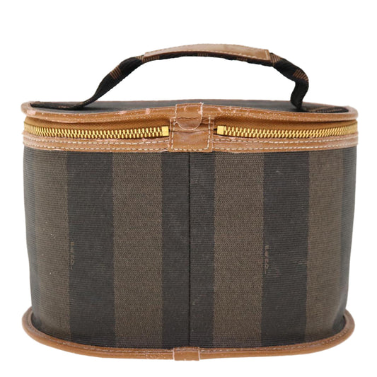 Luxury FendiPecan Canvas Vanity Cosmetic Pouch Black Brownbs11794