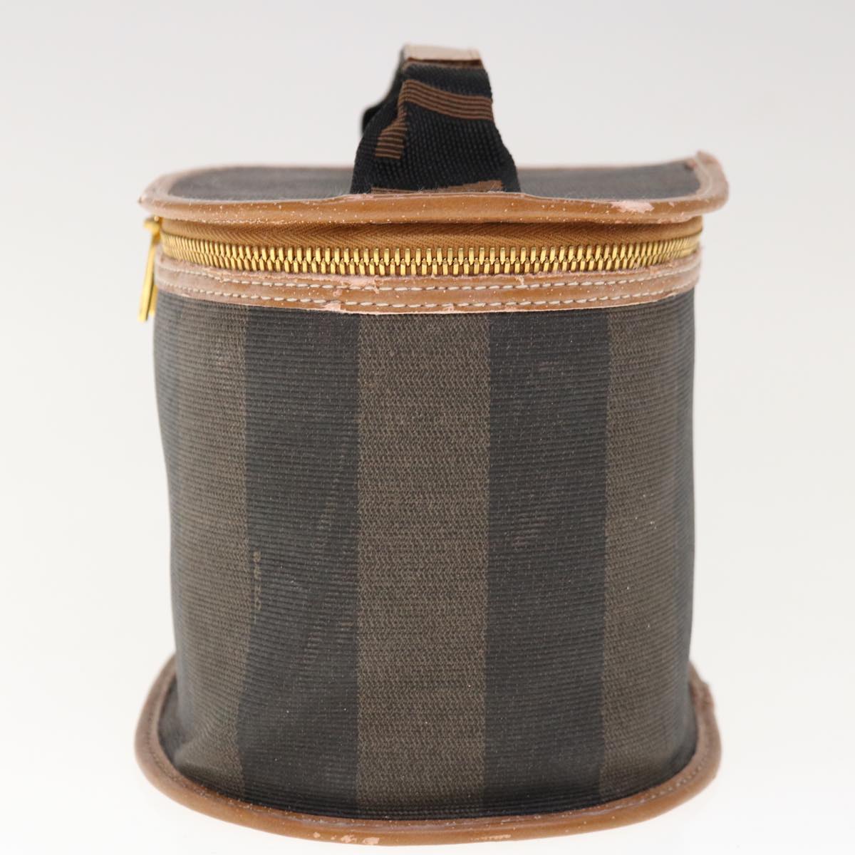 Luxury FendiPecan Canvas Vanity Cosmetic Pouch Black Brownbs11794