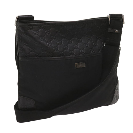 GUCCI GG Canvas Guccissima Shoulder Bag Black 161822  bs11877