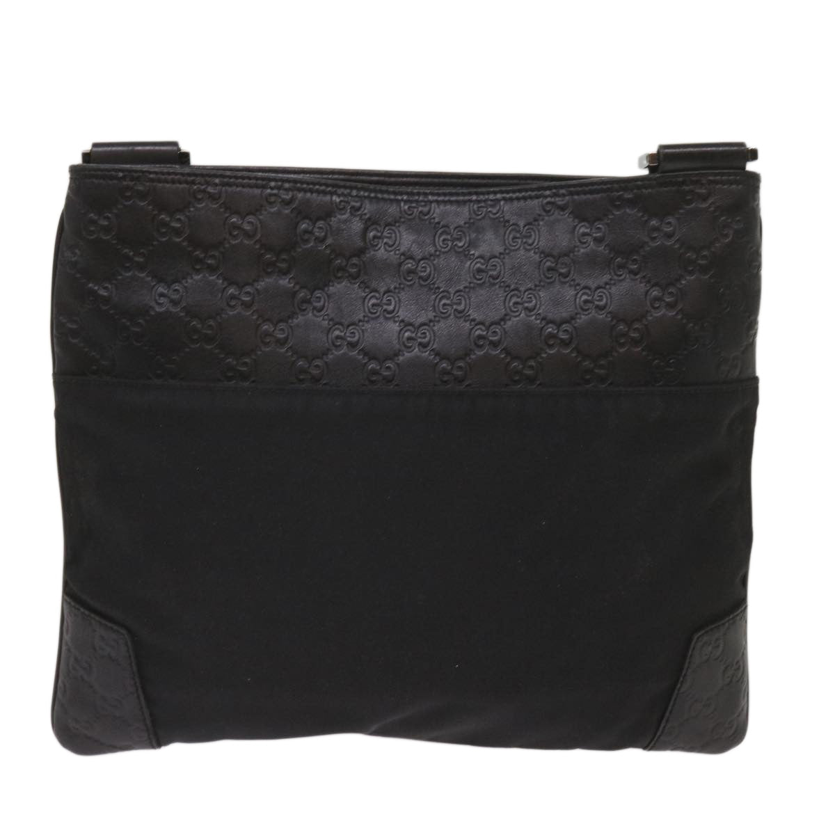 GUCCI GG Canvas Guccissima Shoulder Bag Black 161822  bs11877
