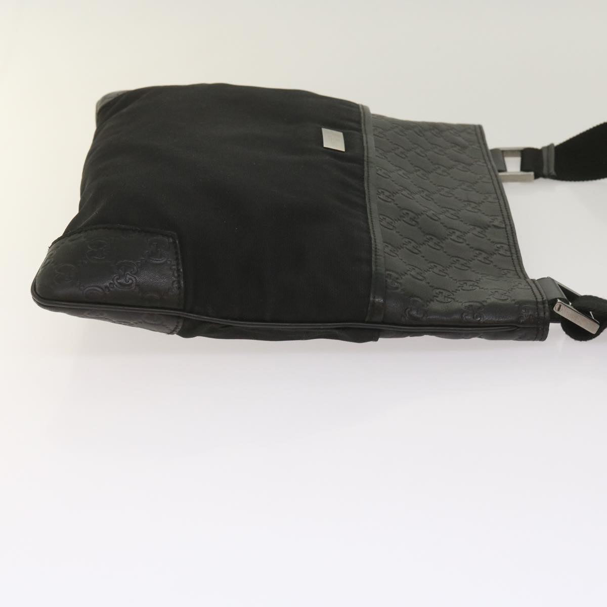 GUCCI GG Canvas Guccissima Shoulder Bag Black 161822  bs11877