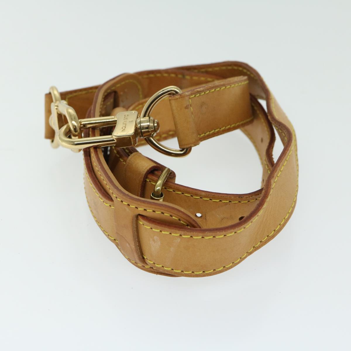 LOUIS VUITTON Adjustable Shoulder Strap Leather 31.1""-37.8"" Beige bs11972