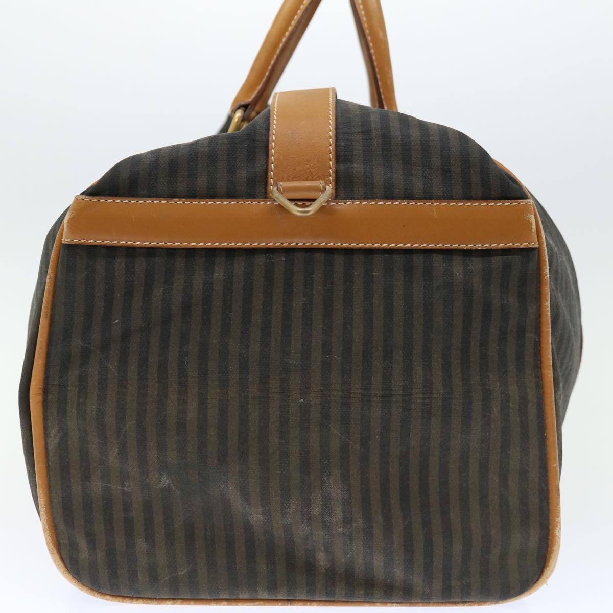 Luxury FendiPecan Canvas Boston Bag Coated Canvas 2way Brown Khakibs12003