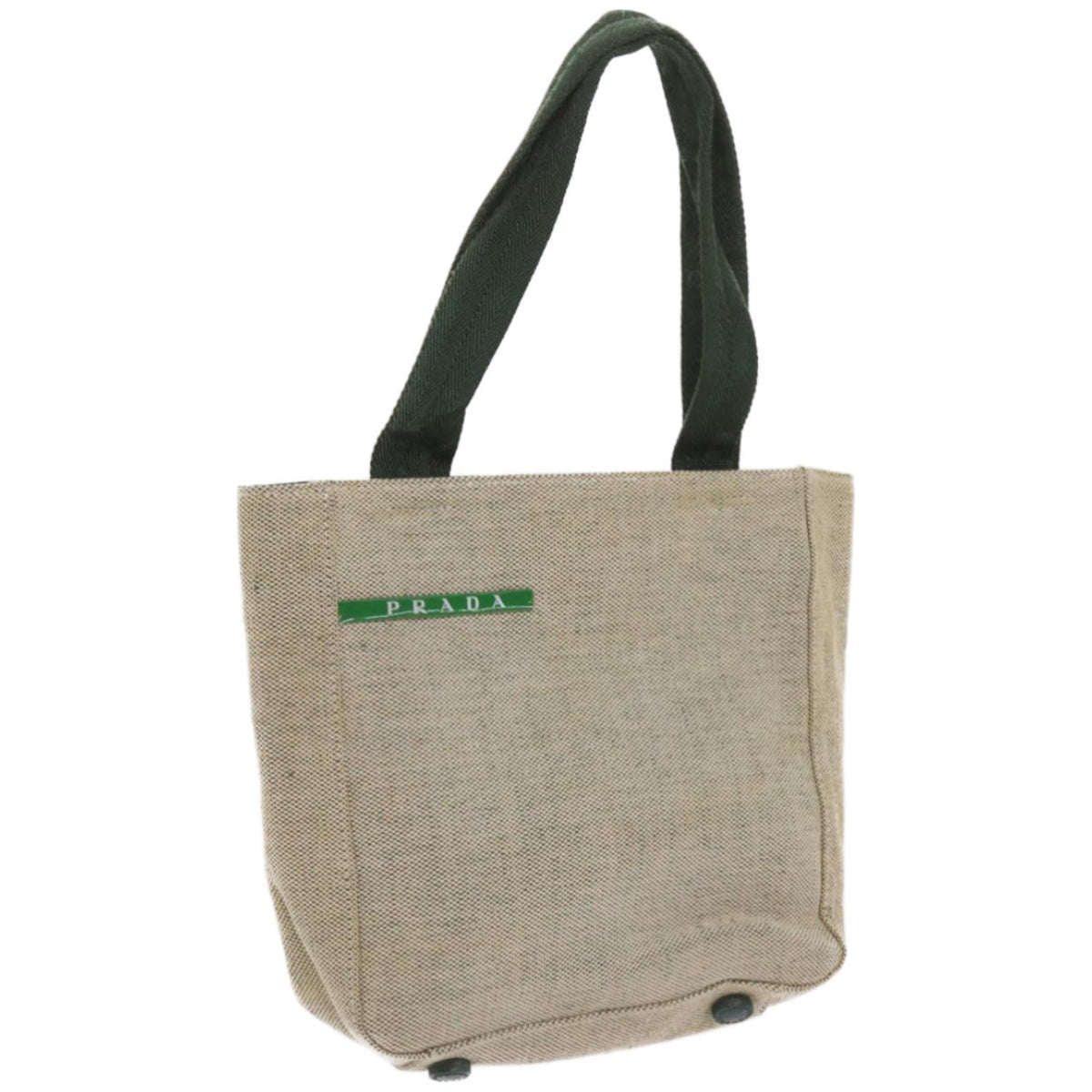 Luxury PradaSports Hand Bag Canvas Green Beige bs12012