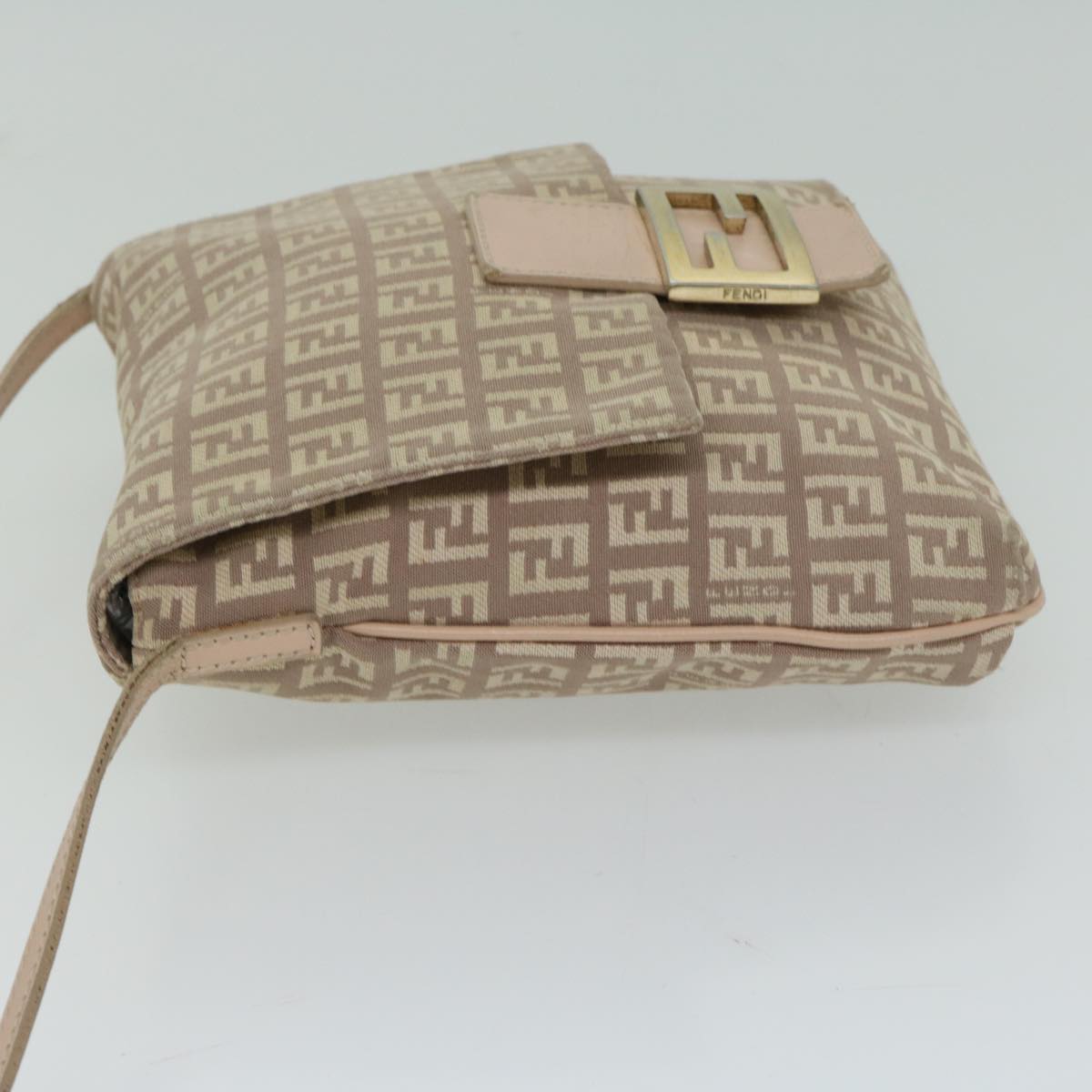 Luxury FendiZucchino Canvas Shoulder Bag Pinkbs12154