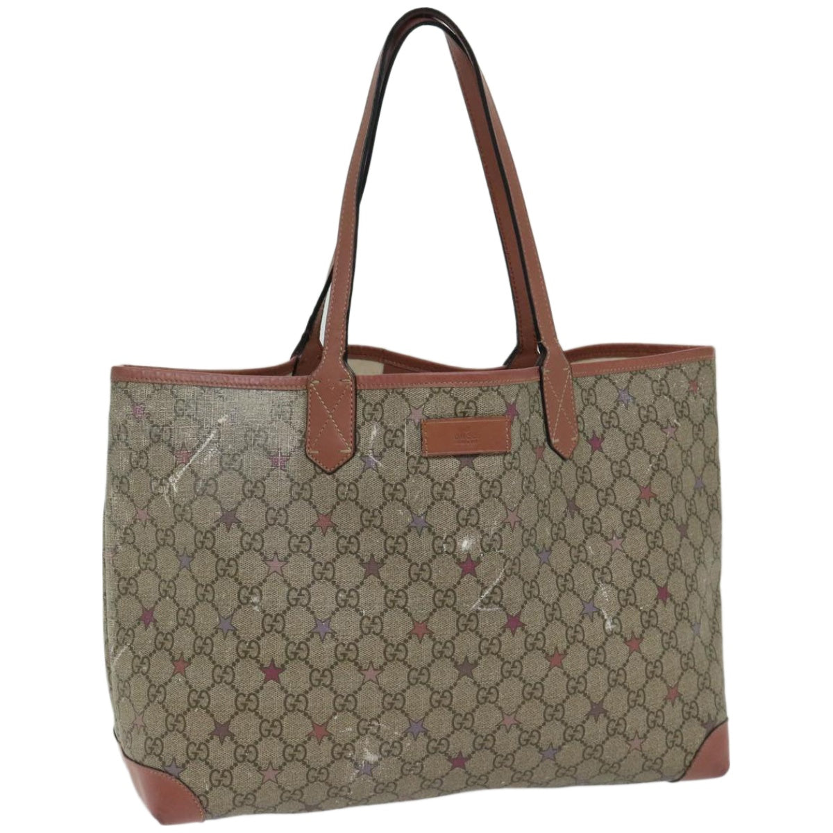 GUCCI GG Supreme Tote Bag PVC Beige 309498  bs12198