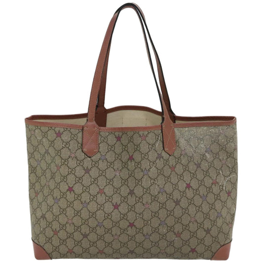GUCCI GG Supreme Tote Bag PVC Beige 309498  bs12198