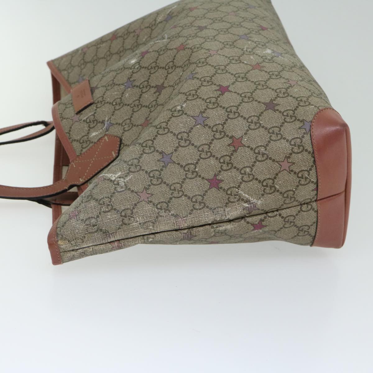 GUCCI GG Supreme Tote Bag PVC Beige 309498  bs12198