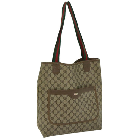 GUCCI GG Supreme Web Sherry Line Tote Bag Beige Red Green 39 02 003  bs12258
