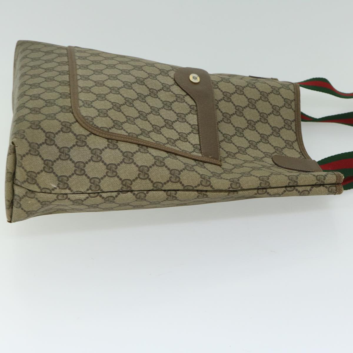 GUCCI GG Supreme Web Sherry Line Tote Bag Beige Red Green 39 02 003  bs12258