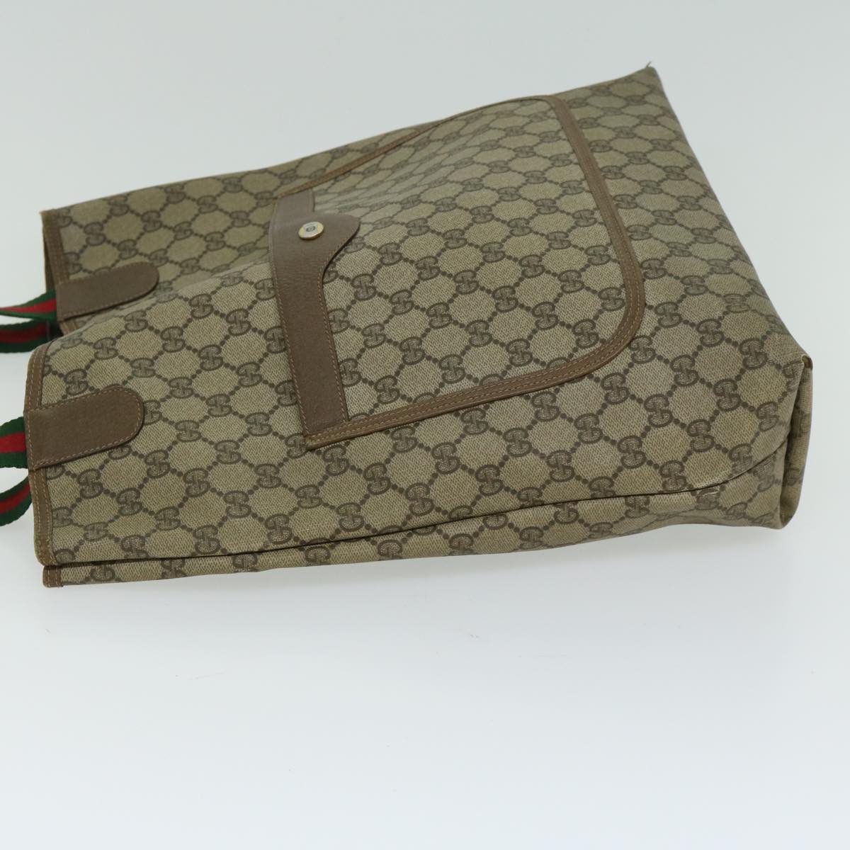GUCCI GG Supreme Web Sherry Line Tote Bag Beige Red Green 39 02 003  bs12258