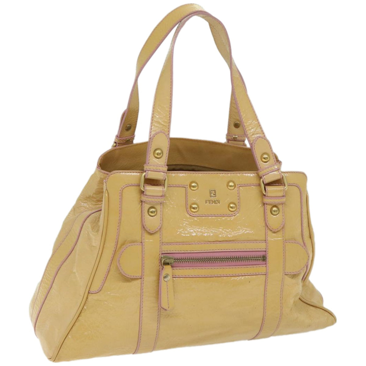 Luxury FendiHand Bag Enamel Beigebs12356