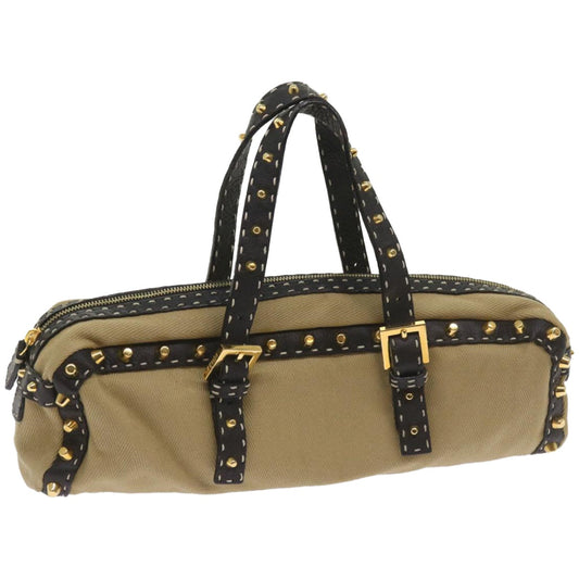 Luxury FendiHand Bag Canvas Beigebs12367