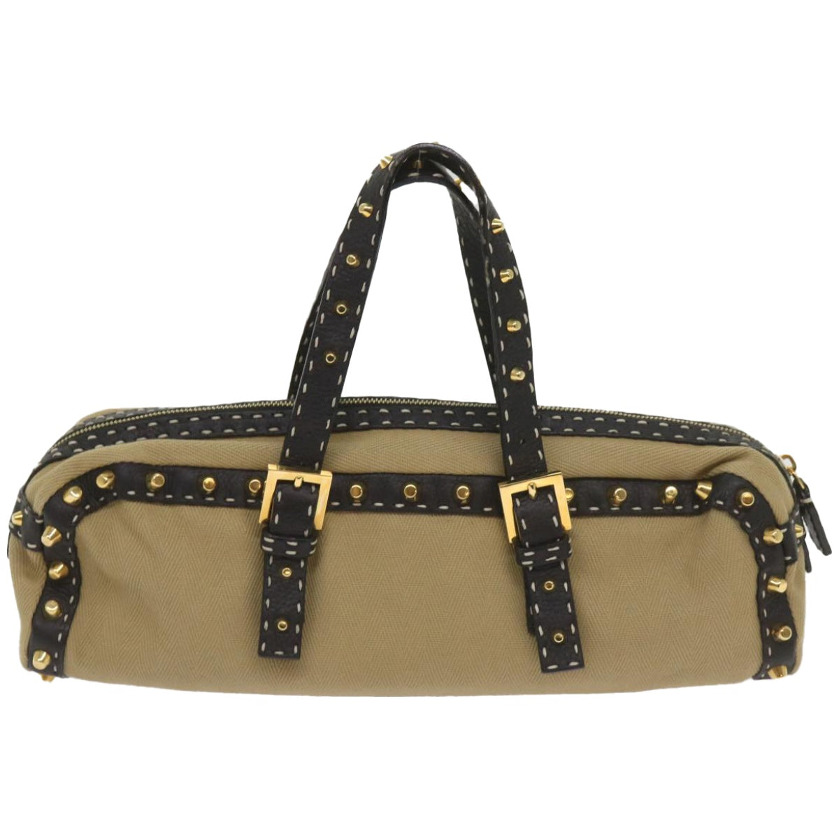 Luxury FendiHand Bag Canvas Beigebs12367