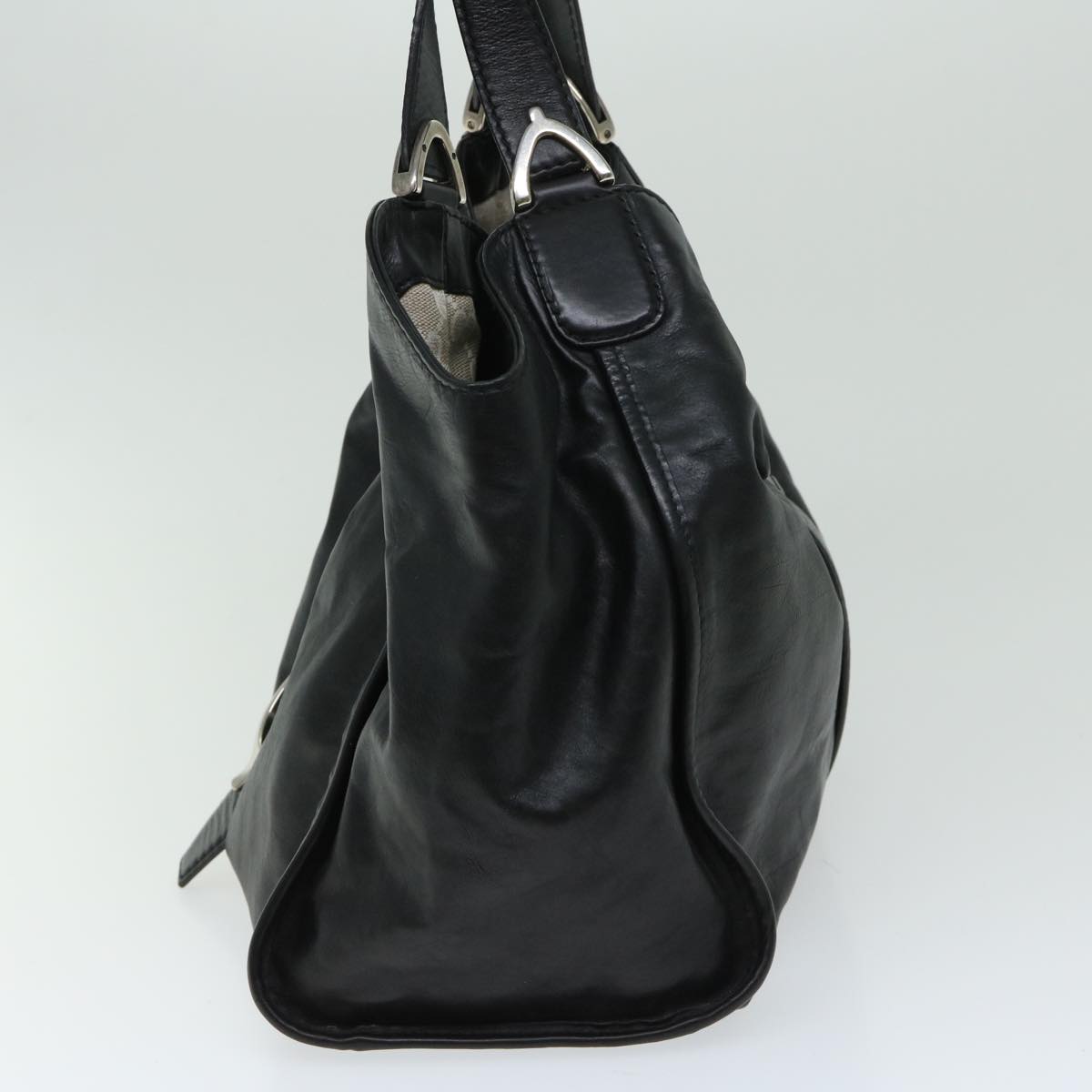 GUCCI Hand Bag Leather Black 296856  bs12399