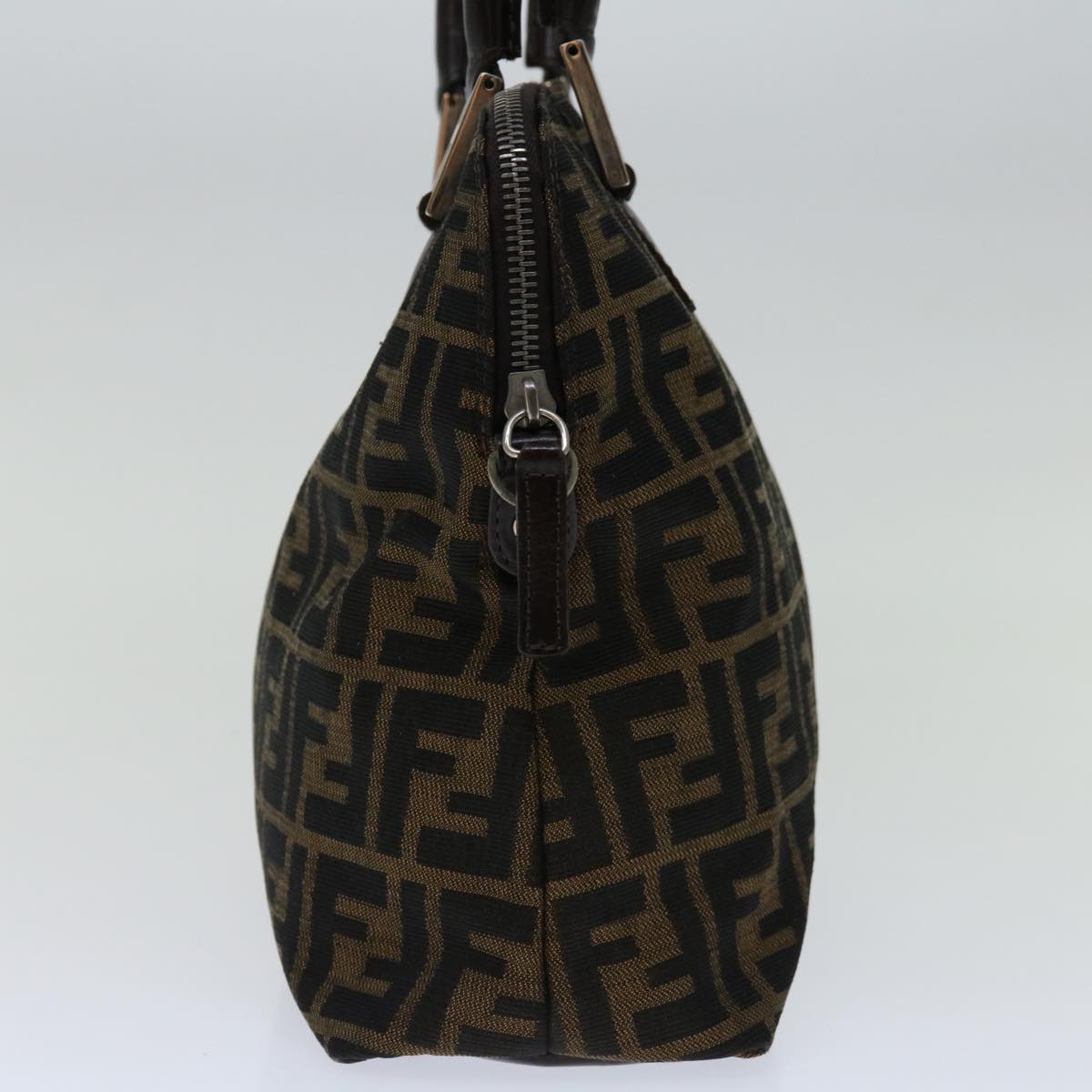 Luxury FendiZucca Canvas Hand Bag Black Brownbs12482