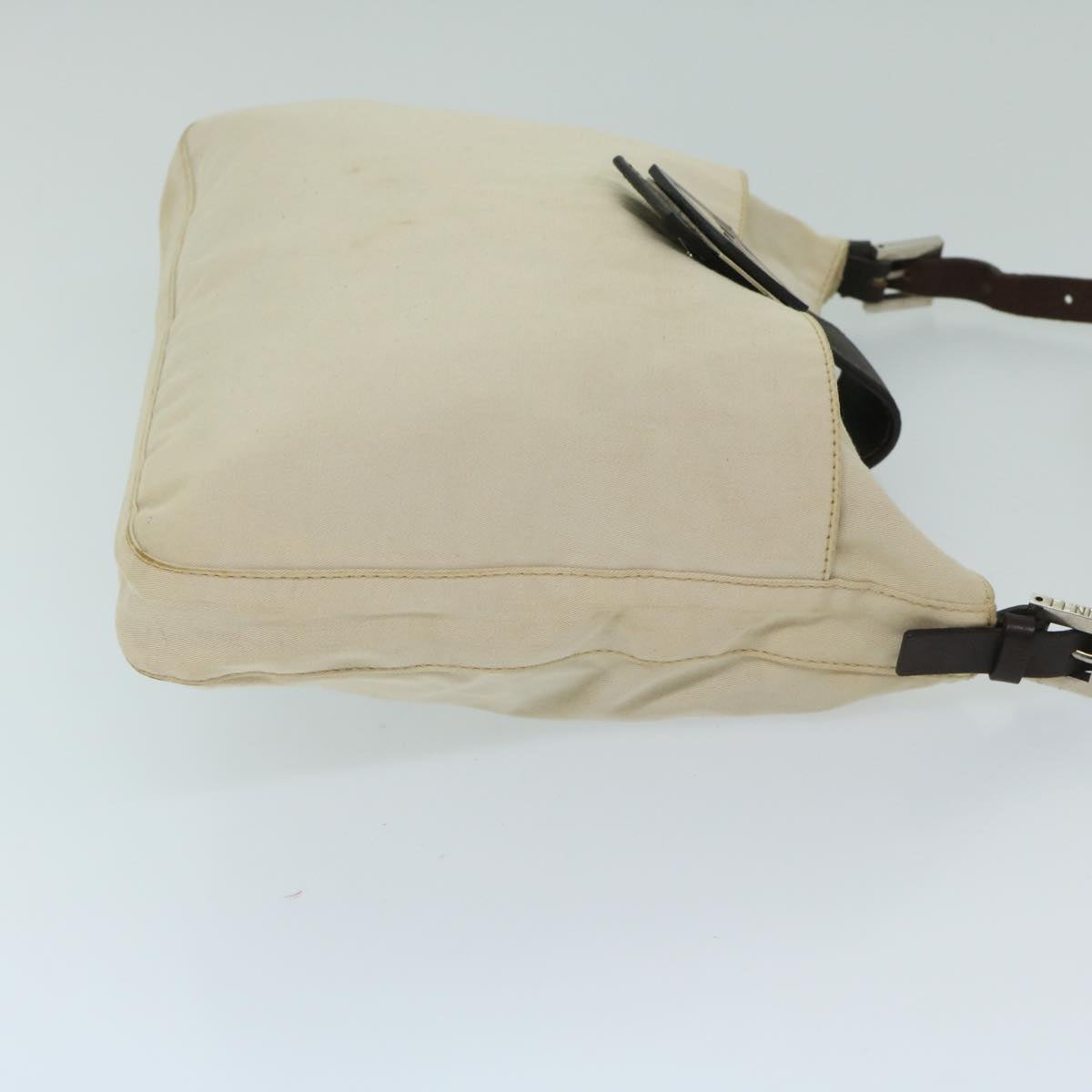 Luxury FendiMamma Baguette Shoulder Bag Canvas Beigebs12544