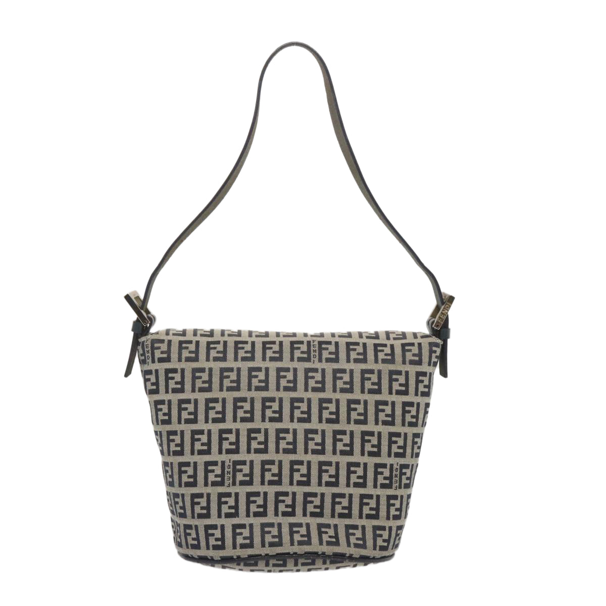 Luxury FendiZucchino Canvas Mamma Baguette Shoulder Bag Navybs12563