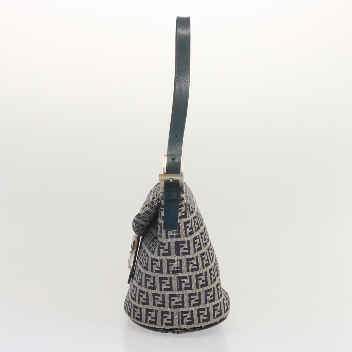 Luxury FendiZucchino Canvas Mamma Baguette Shoulder Bag Navybs12563
