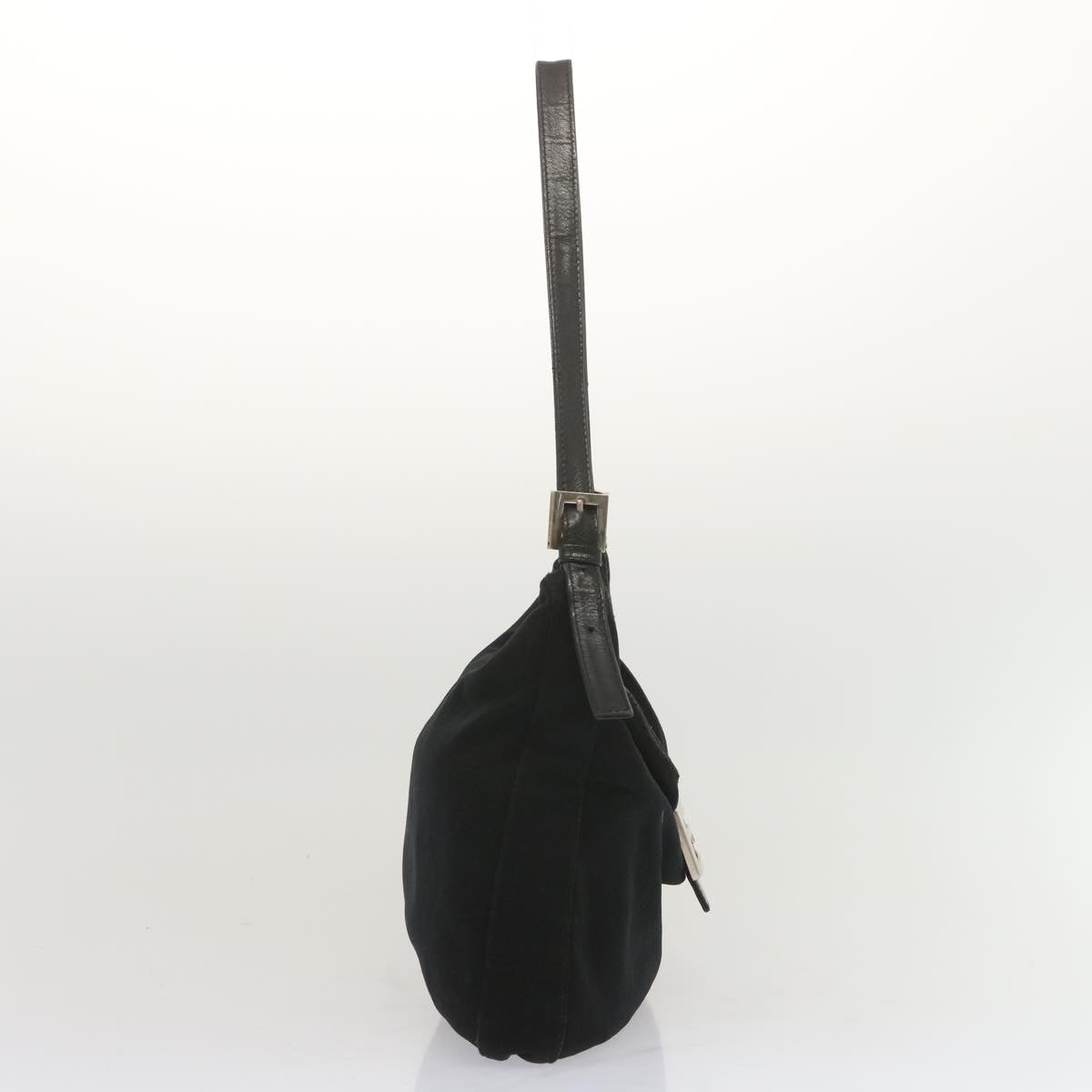 Luxury FendiMamma Baguette Shoulder Bag Nylon Blackbs12642
