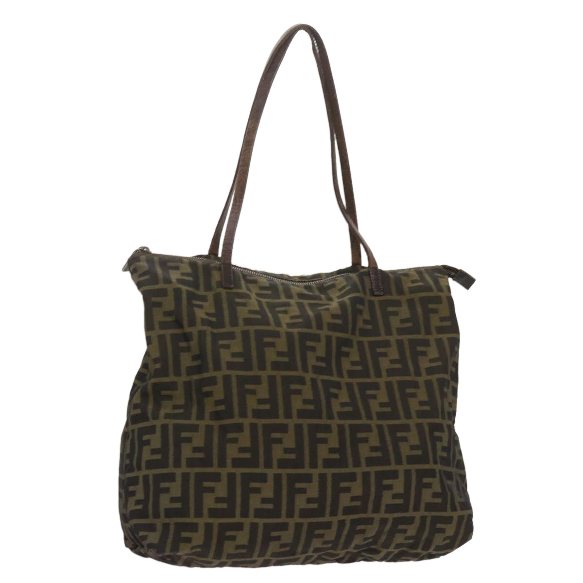 Luxury FendiZucca Canvas Tote Bag Black Brownbs12707
