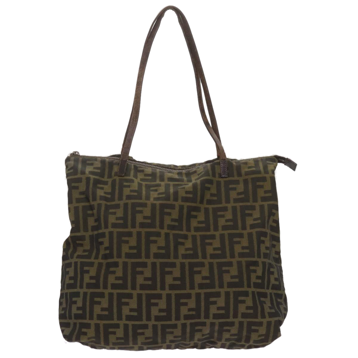 Luxury FendiZucca Canvas Tote Bag Black Brownbs12707