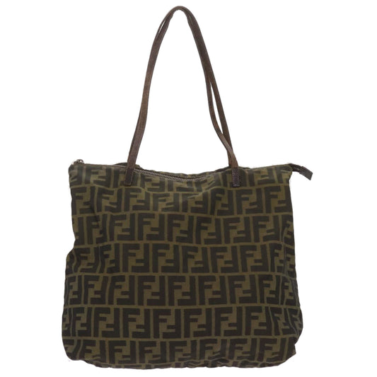 Luxury FendiZucca Canvas Tote Bag Black Brownbs12707
