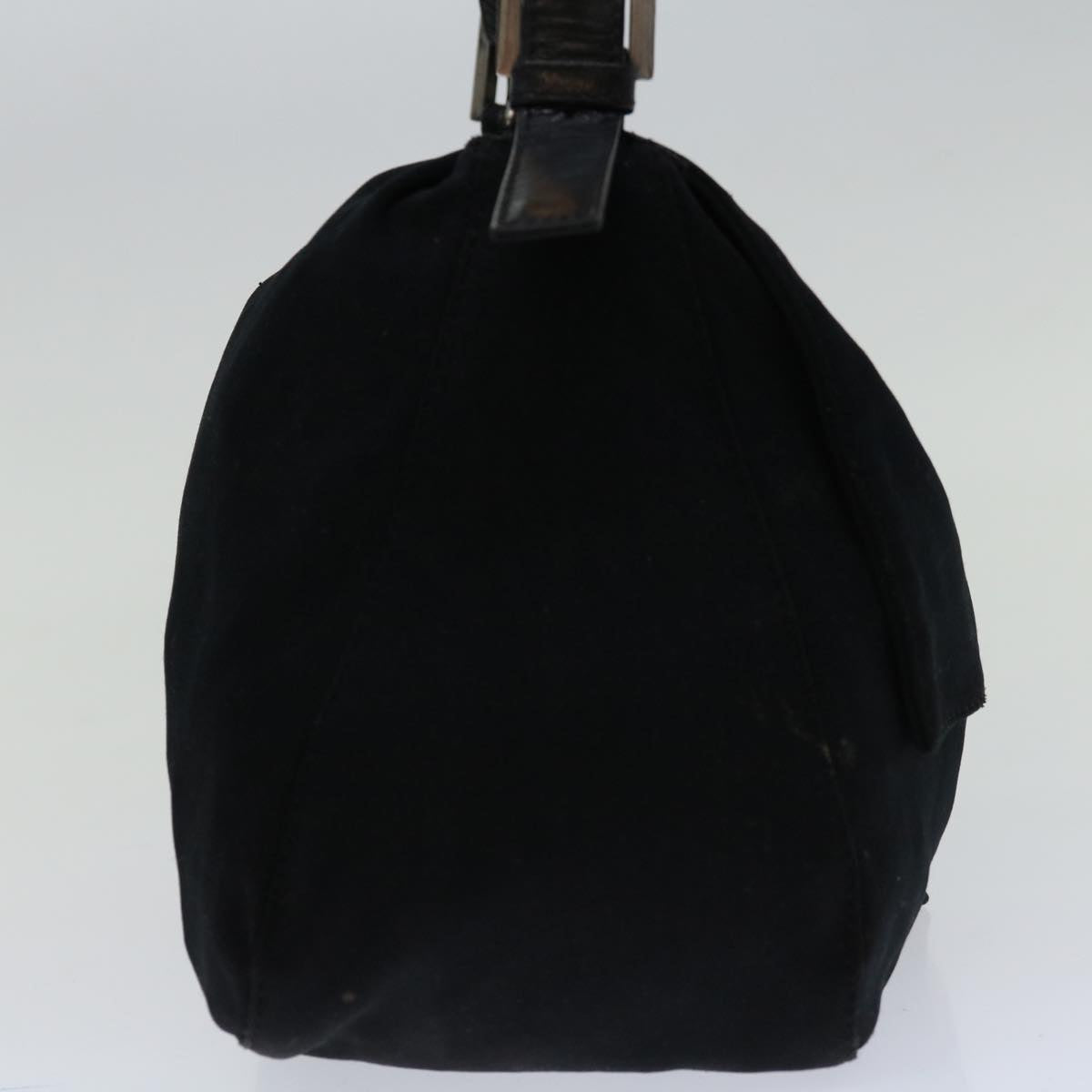 Luxury FendiMamma Baguette Shoulder Bag Nylon Blackbs12893