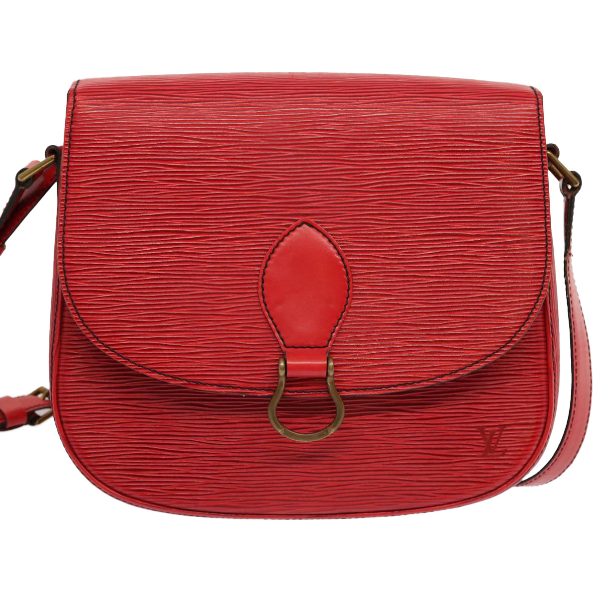 LOUIS VUITTON Epi Saint Cloud GM Shoulder Bag Red M52197 LV bs13110