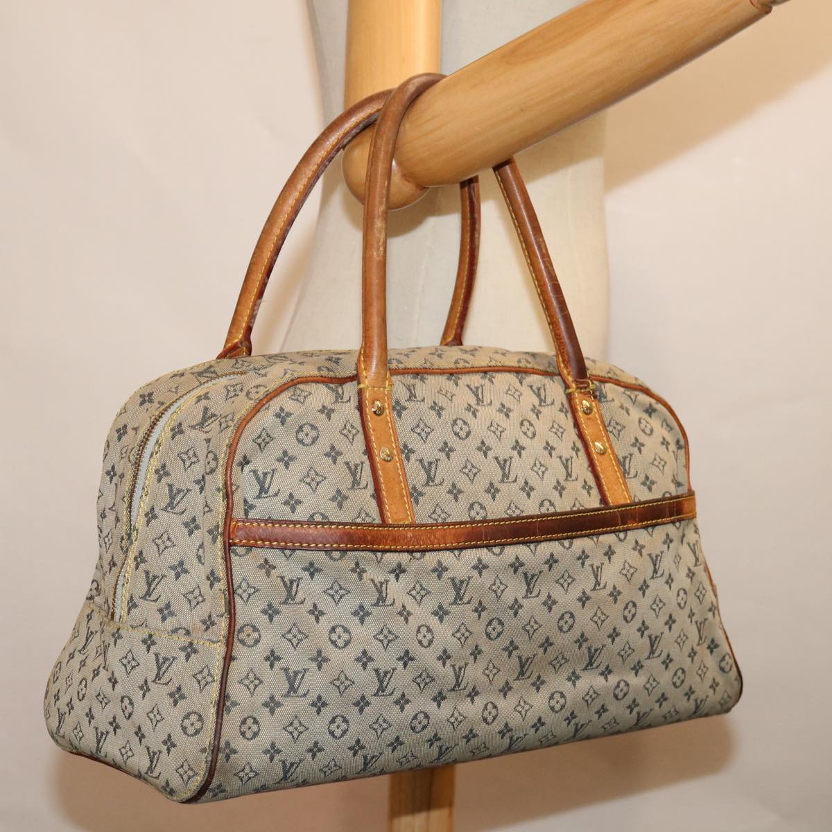 LOUIS VUITTON Monogram Mini Marie Hand Bag Blue M92003 LV bs13127