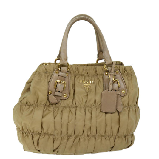 Luxury PradaHand Bag Nylon 2way Beige bs13154