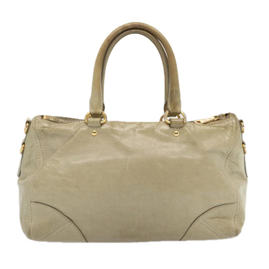 Luxury PradaHand Bag Leather Gray bs13155