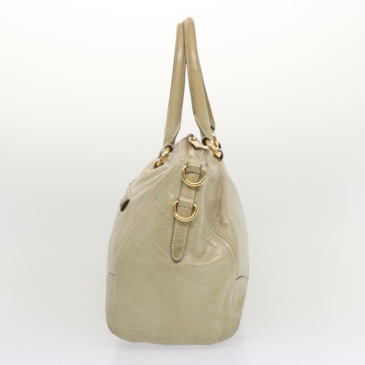 Luxury PradaHand Bag Leather Gray bs13155