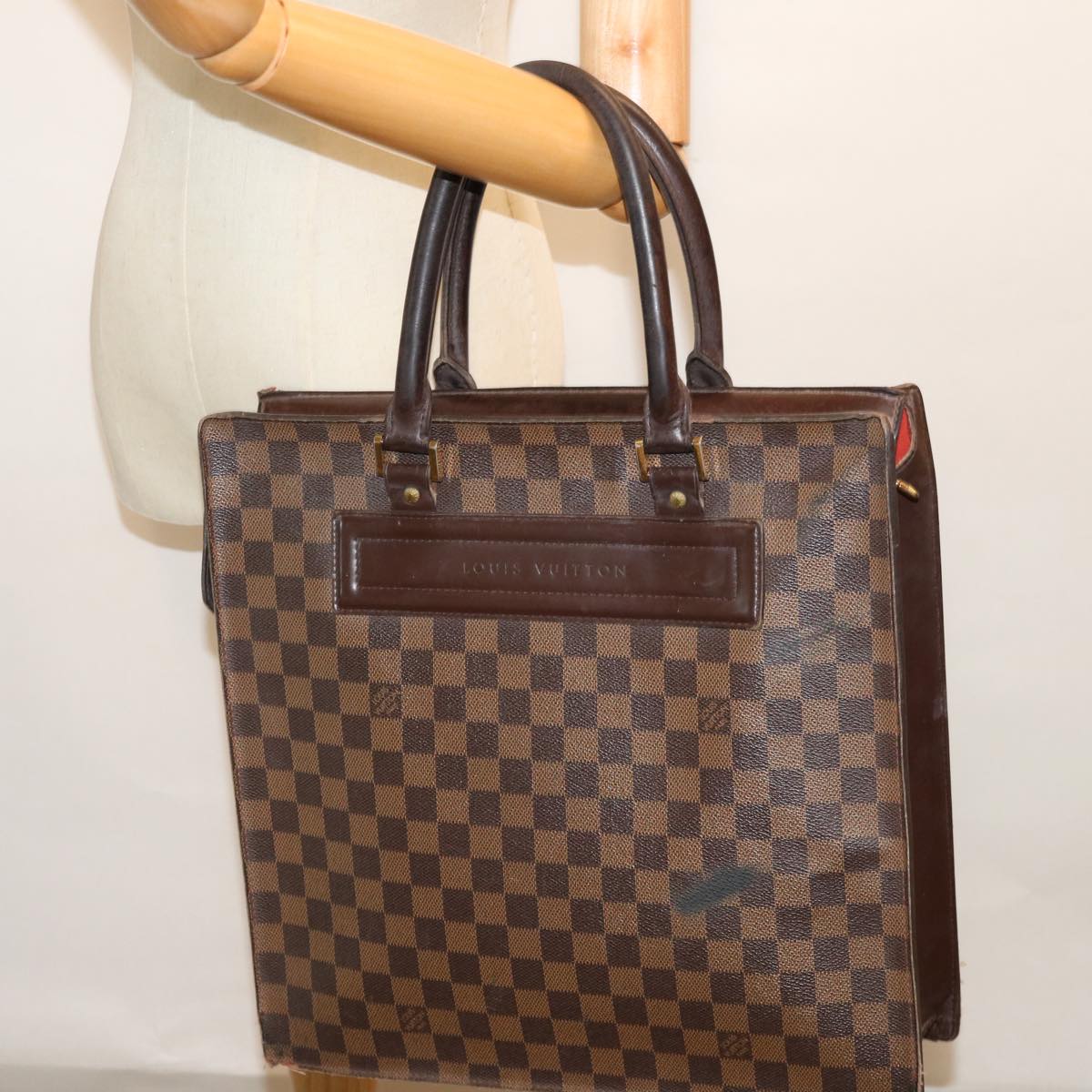 LOUIS VUITTON Damier Ebene Venice GM Hand Bag N51146 LV bs13174