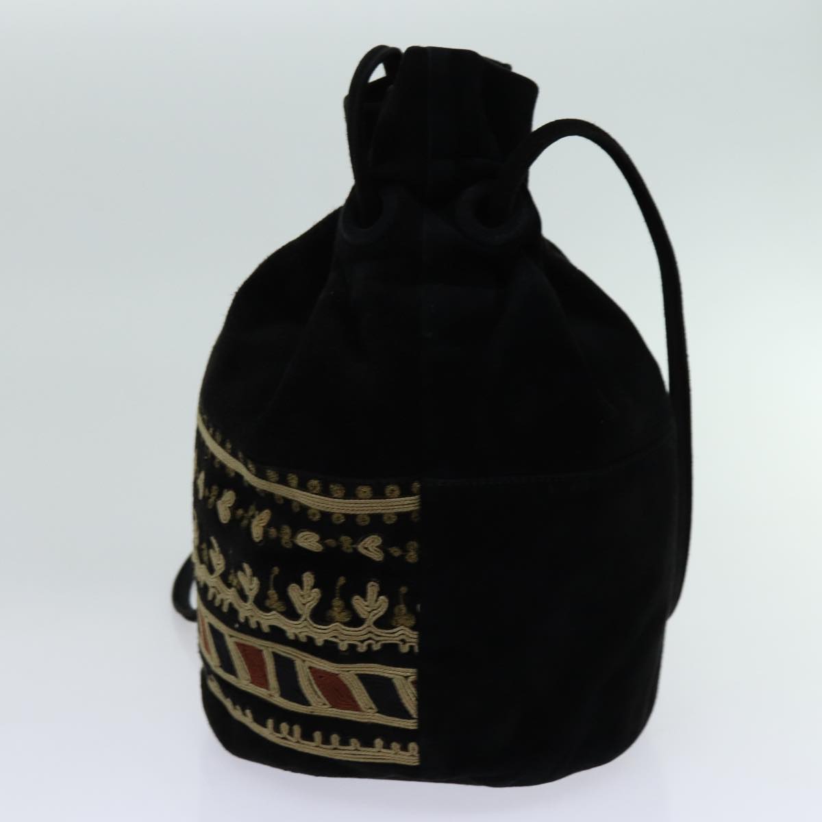Luxury PradaPurse Shoulder Bag Suede Black bs13201