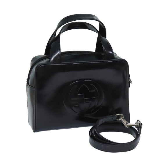 Luxury Gucci Trending 2025 Interlocking Hand Bag Patent leather 2way Black 000 1274 0505  bs13236