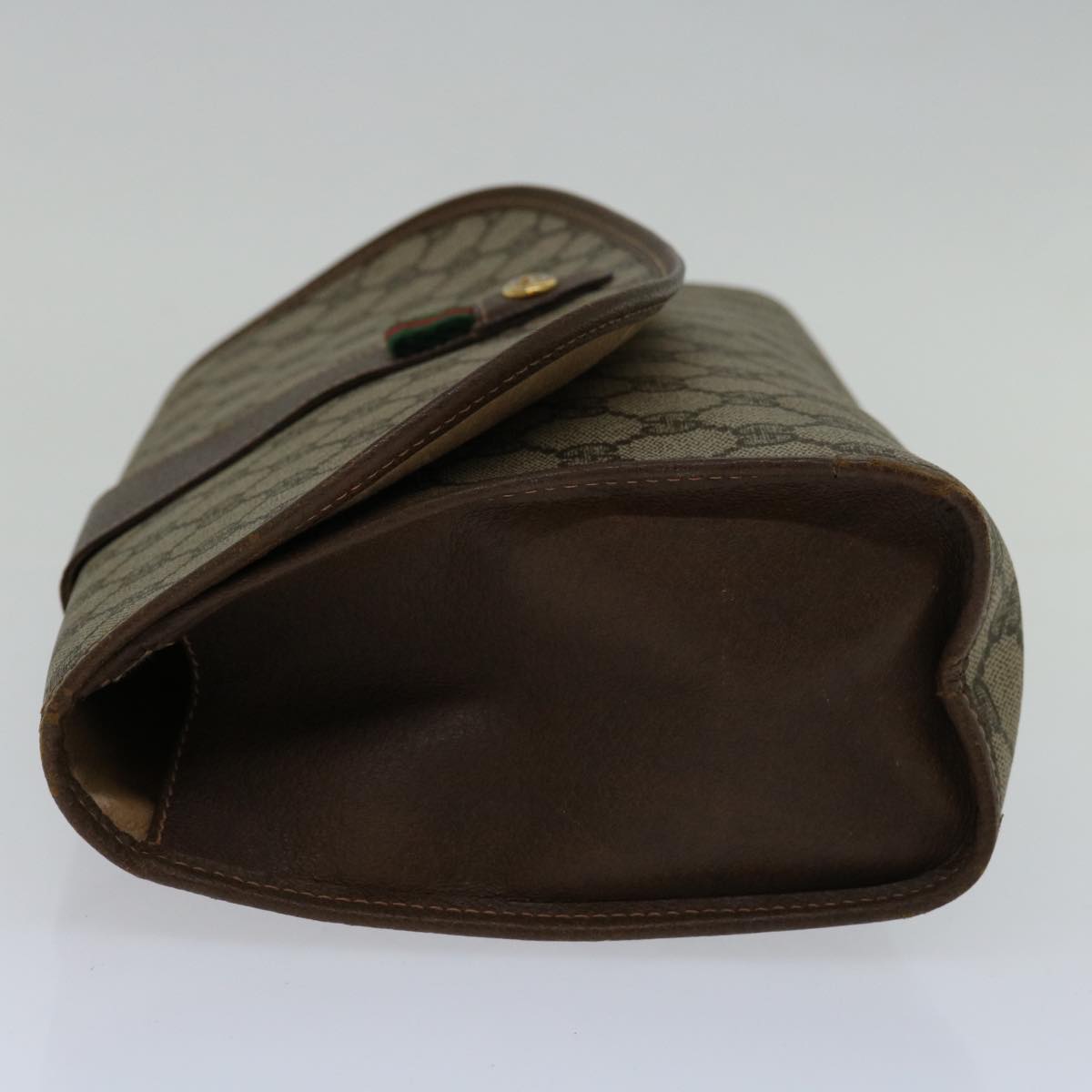 Luxury Gucci Trending 2025 GG Supreme Web Sherry Line Clutch Bag Beige Green 89 01 031  bs13255